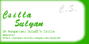 csilla sulyan business card